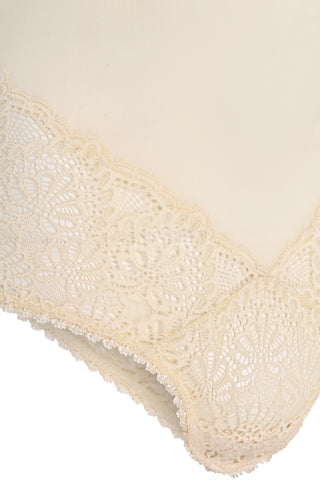 Cream regenerated lace detailing