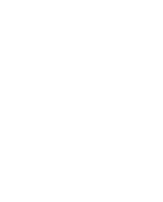 Image of Aberdevine Llogo in white, a feather symbol surrounded by a ring