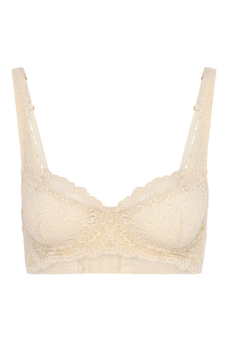 Underwire bra- product image of supportive luxury italian lace bra in cream with supportive underwire
