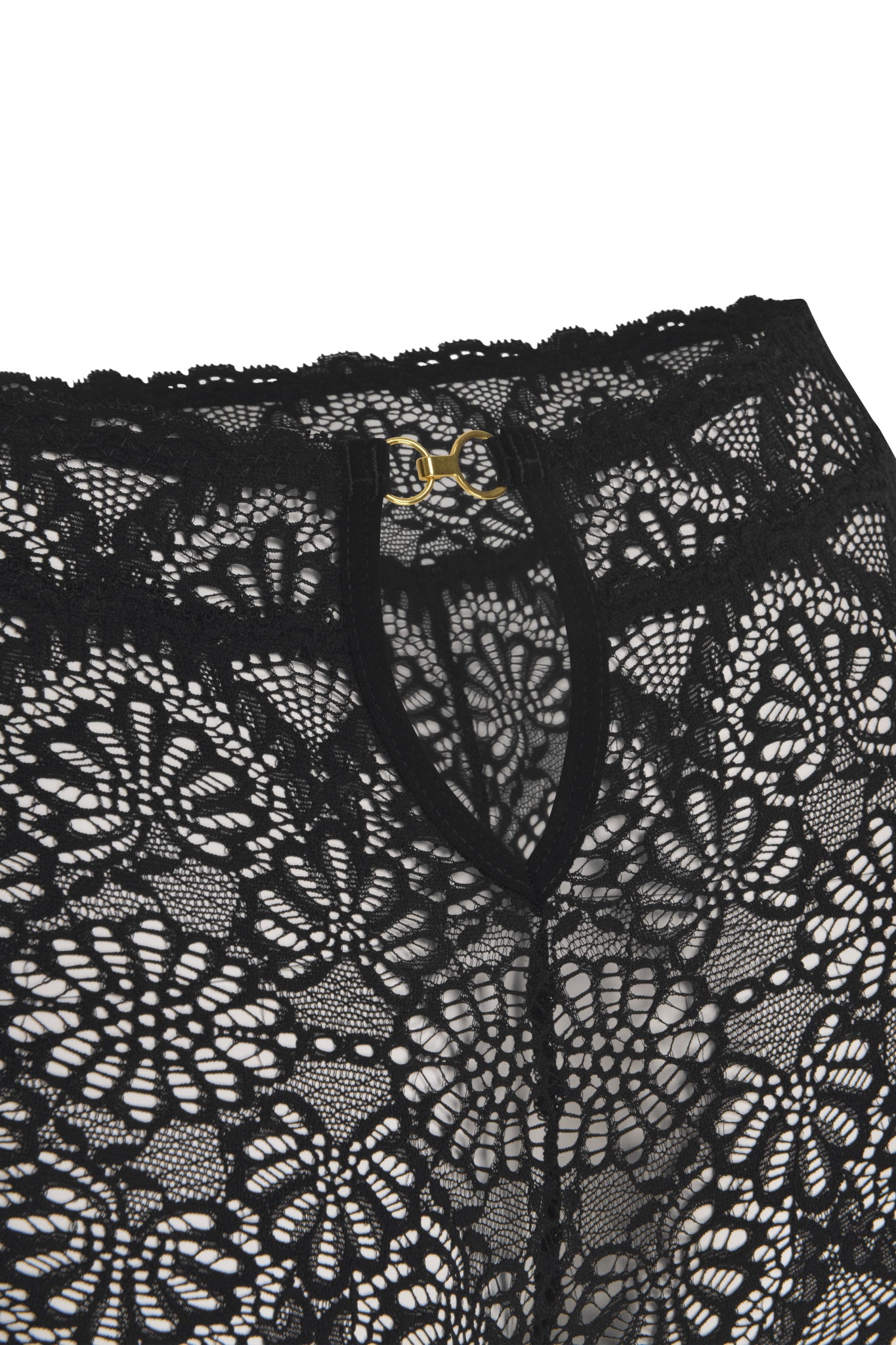 On The Inside - 'Sugarberry' Black French Lace Panties with Satin Ribbons